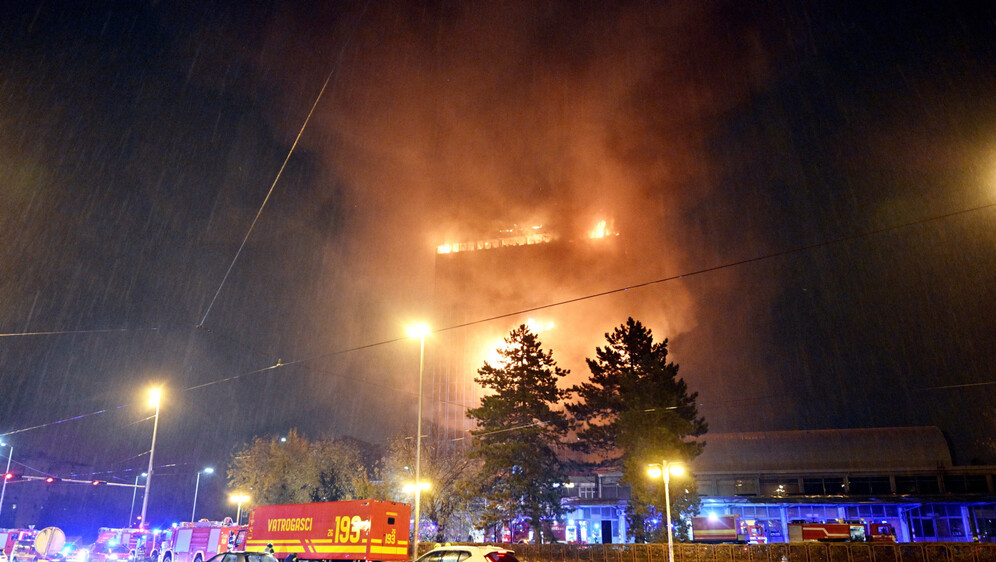 Požar u zgradi Vjesnika