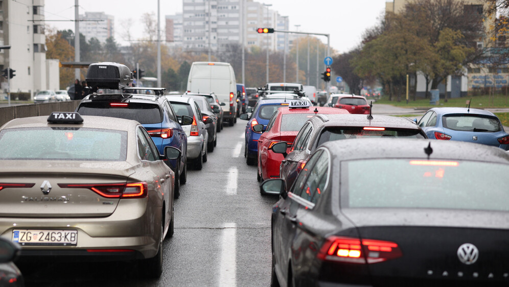 Jutarnja gužva u Zagrebu