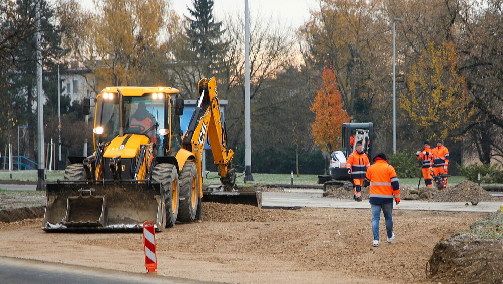 Radovi na privremenom prometnom rješenju kraj zgrade Vijesnika - 4
