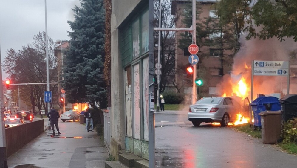 Požar automobila na Selskoj