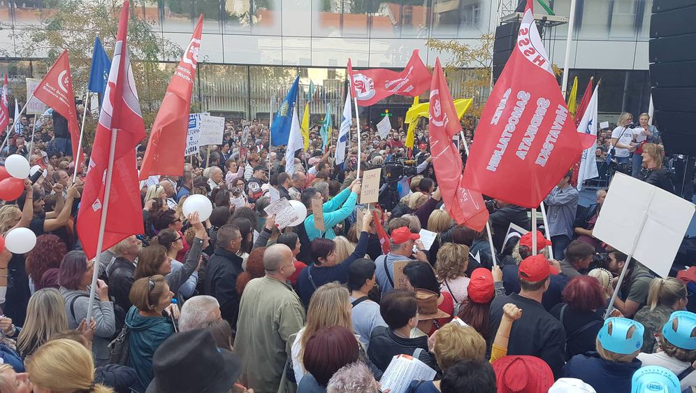 Prosvjed protiv mirovinske reforme (Foto: Dnevnik.hr)