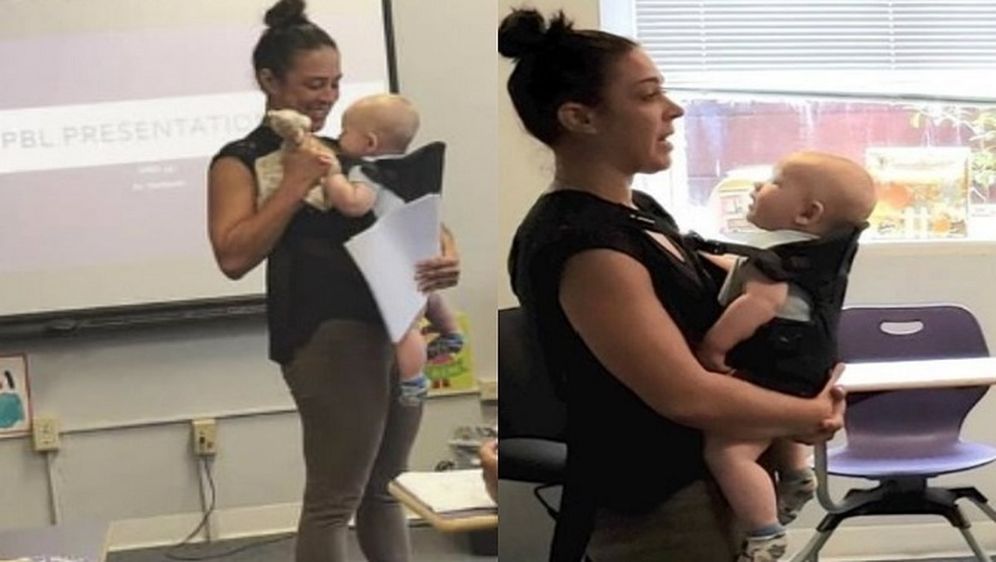 Preslatko: Studentica nije mogla naći dadilju pa joj je profa 'pričuvala' bebu na predavanju