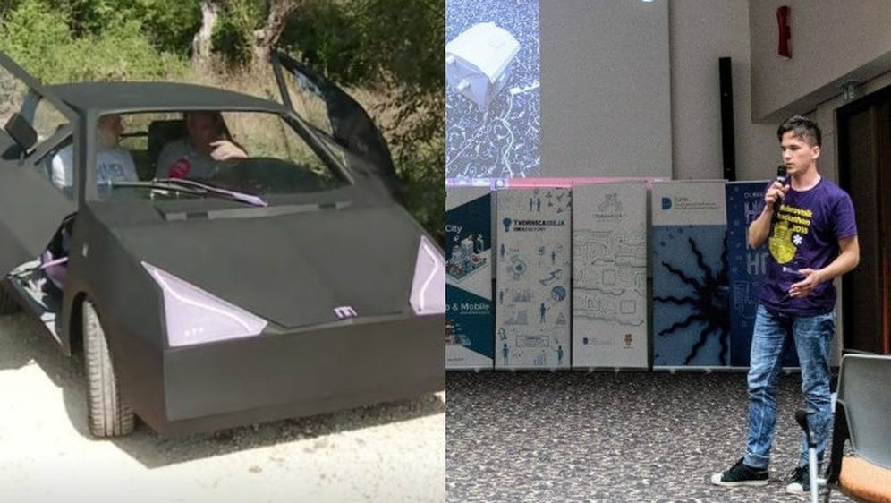 'Đira' se u Batmobilu: Student iz Dalmatinske zagore napravio vlastiti električni automobil