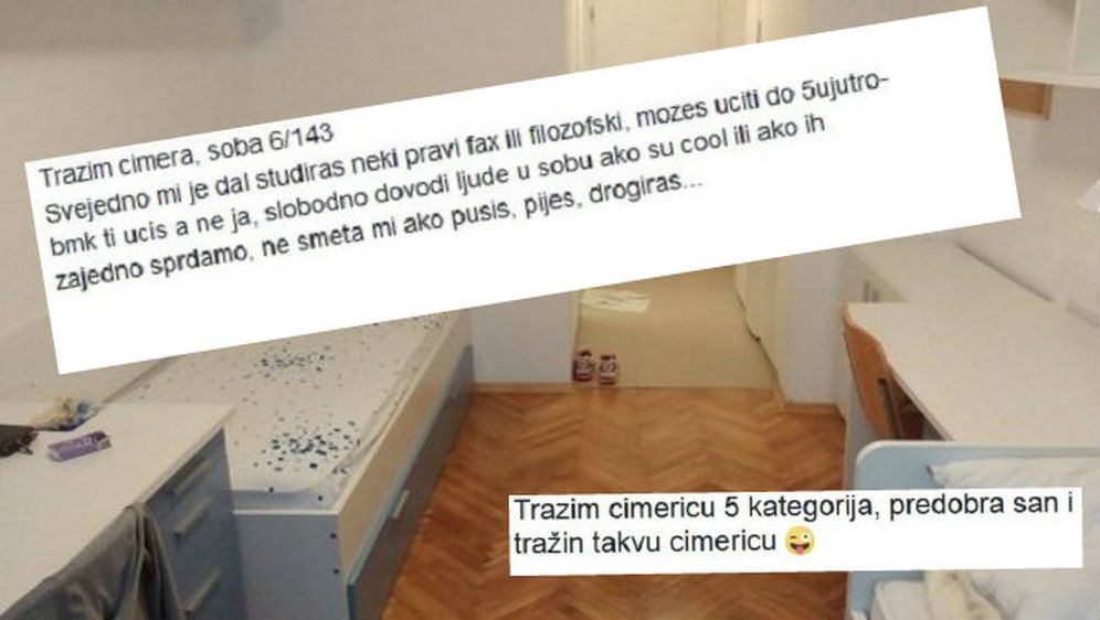 Traženje 'cimija' i rezerviranje soba: Ovo su najduhovitiji oglasi i memovi zagrebačkih studenata dok traže cimere