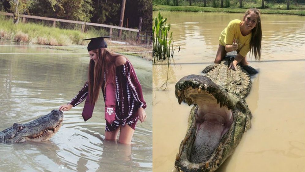 'Mi smo prijatelji': Studentica s kapicom i togom pozirala s ogromnim aligatorom 