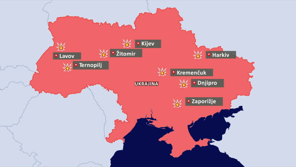Napadnuta ukrajinska područja
