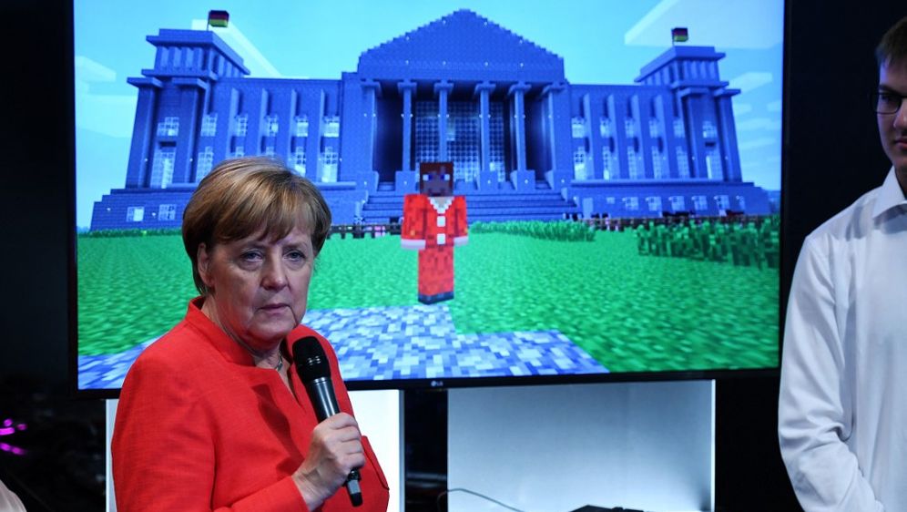 Angela Merkel i Minecraft