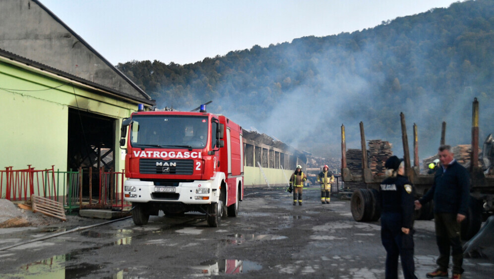 Izgorjela pilana u Mrkoplju