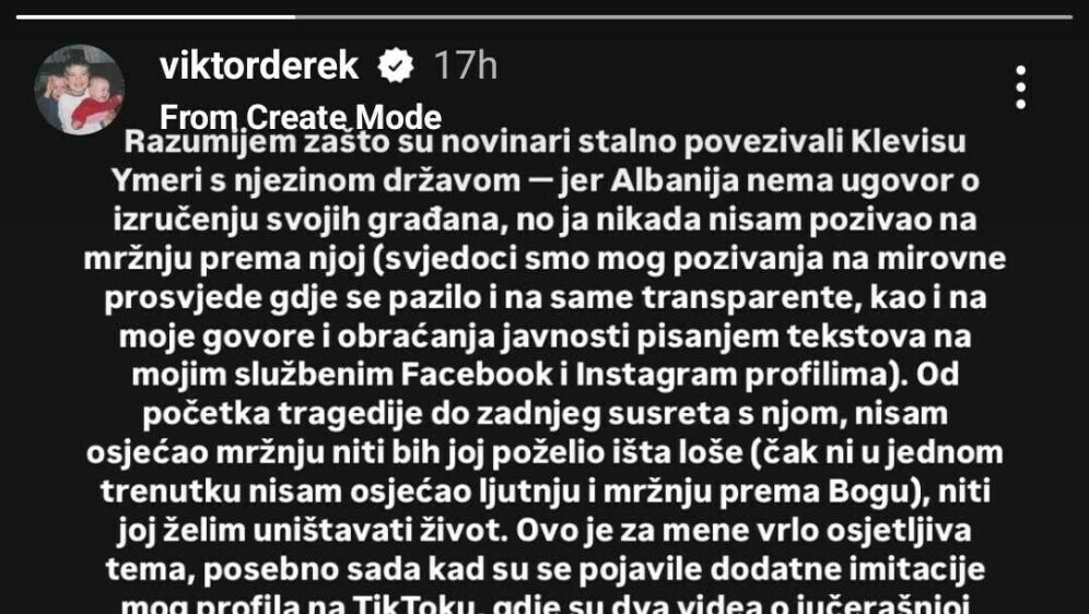 Objava brata Stjepana i Katarine Đerek