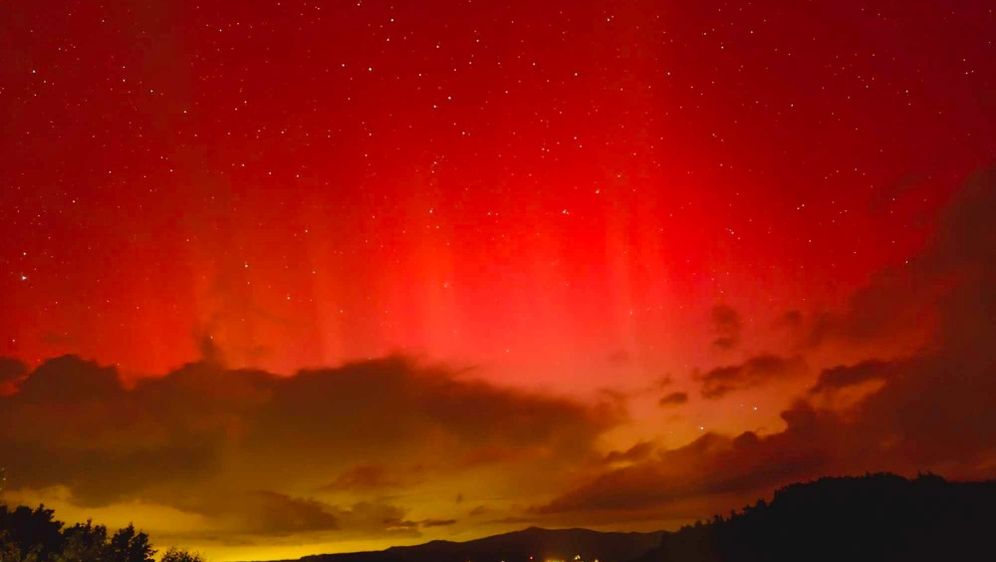 Aurora borealis iznad Huma u Istri