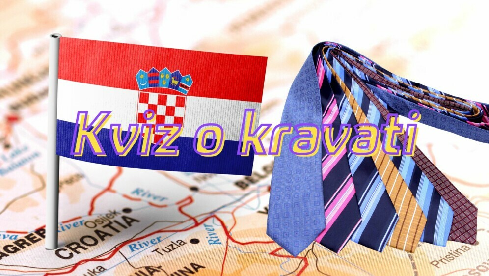 Hrvatska zastava na karti svijeta i kravate