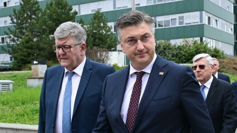 Ante Ćorušić i Andrej Plenković