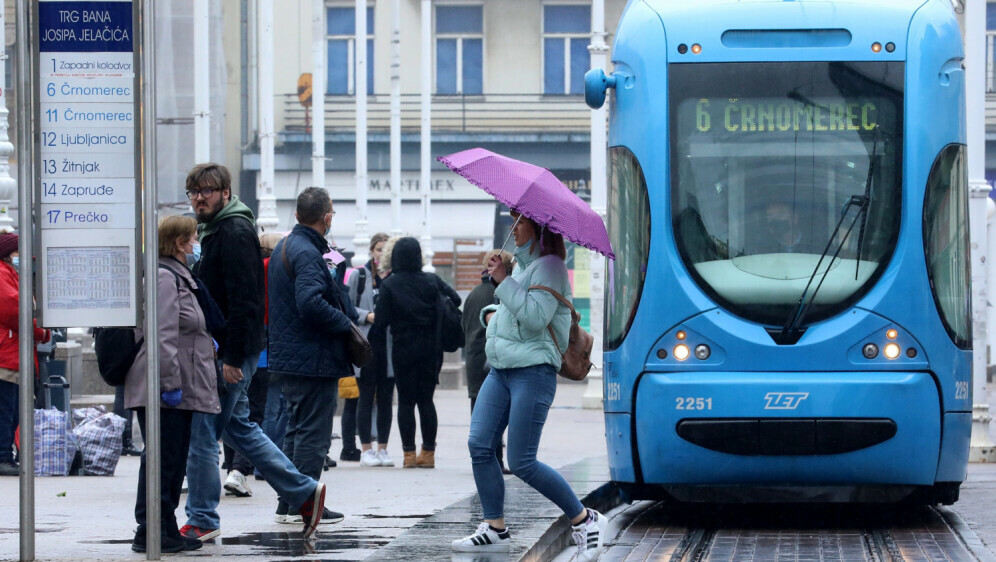 Tramvaj na Trgu bana Jelačića, ilustracija