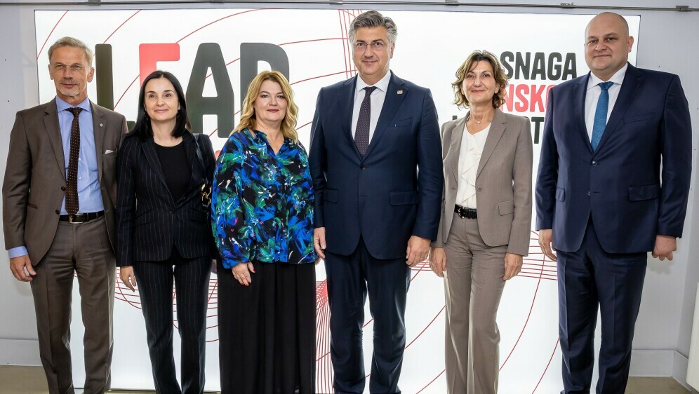 Boris Vujčić, Marija Vučković, Jasminka Horvat Martinović, Andrej Plenković, Martina Dalić i Ante Šušnjara