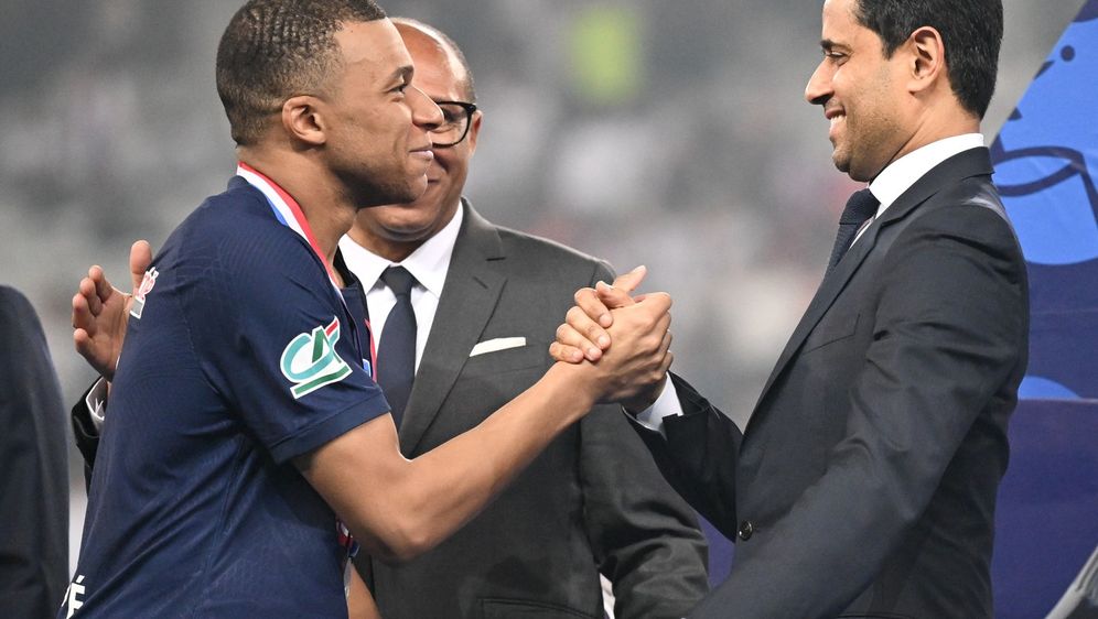 Kylian Mbappe i Nasser Al-Khelaifi