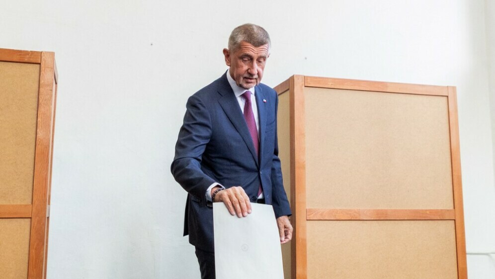Andrej Babiš na biralištu