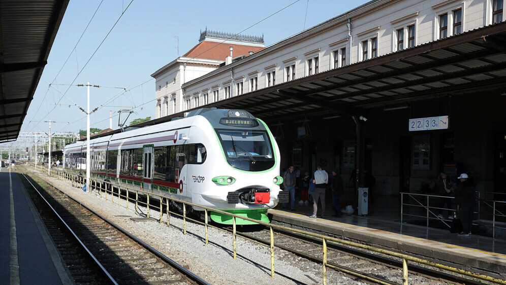 Vlak na zagrebačkom Glavnom kolodvoru