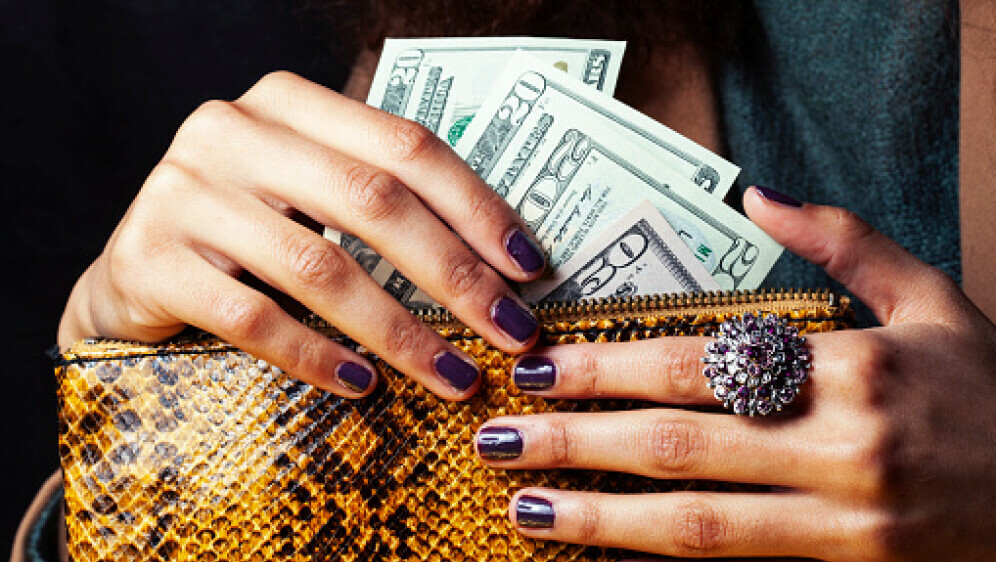 Torbica s novcem, ilustracija