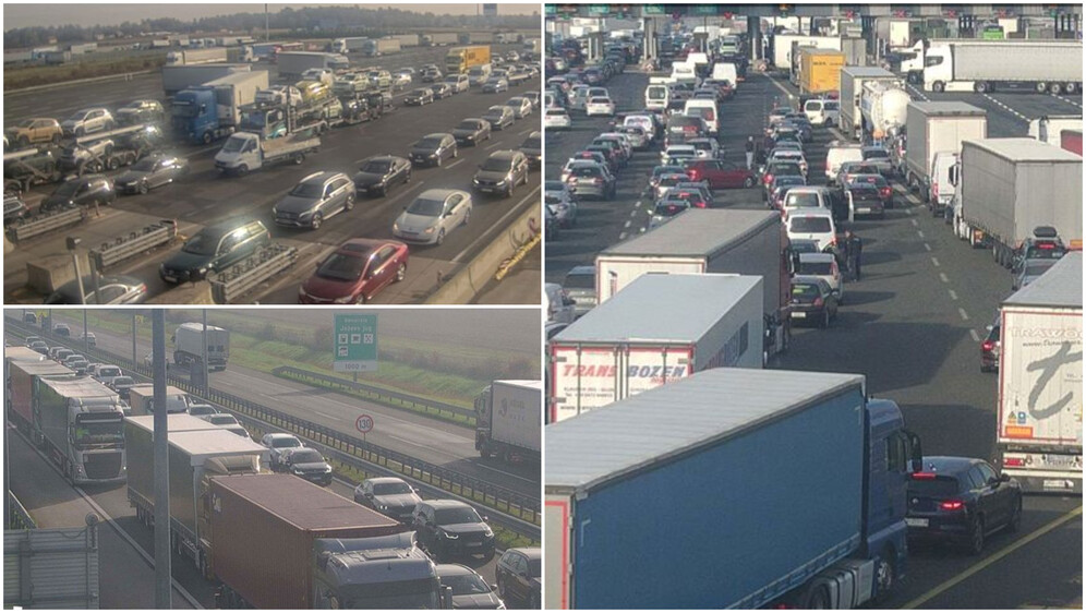 Gužva na autocesti nakon prometne nesreće