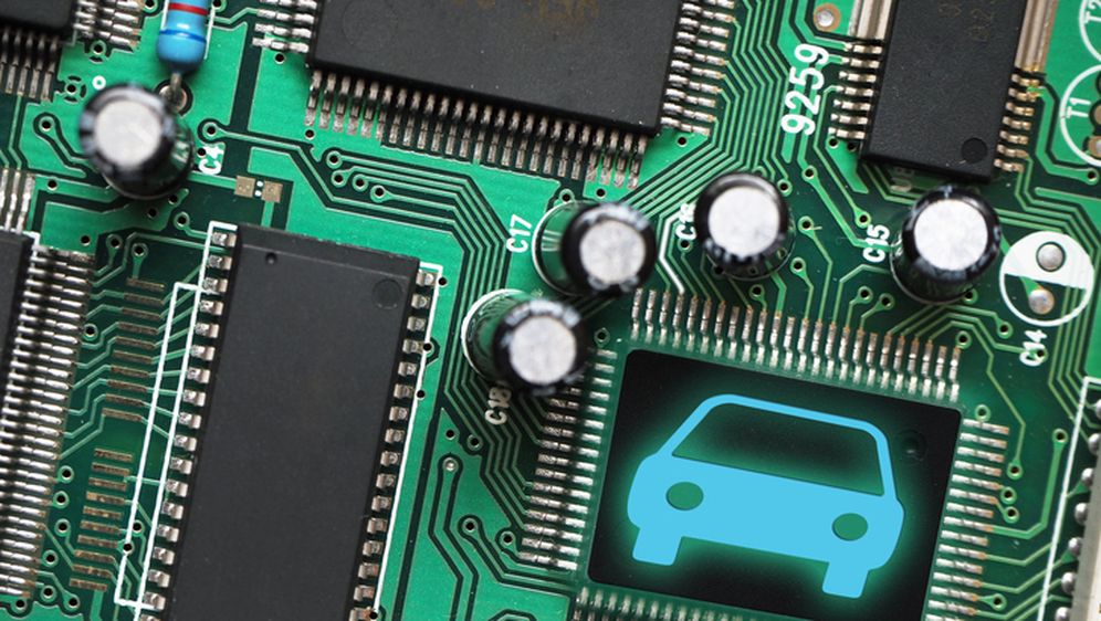 Automobilski čip, ilustracija