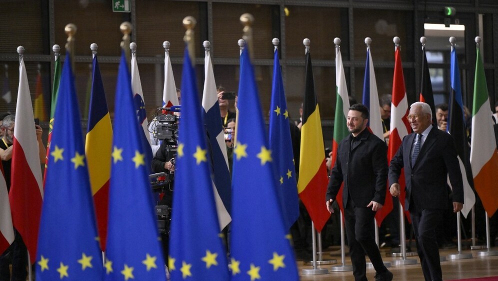 Volodimir Zelenski i Antonio Costa na Europskom vijeću