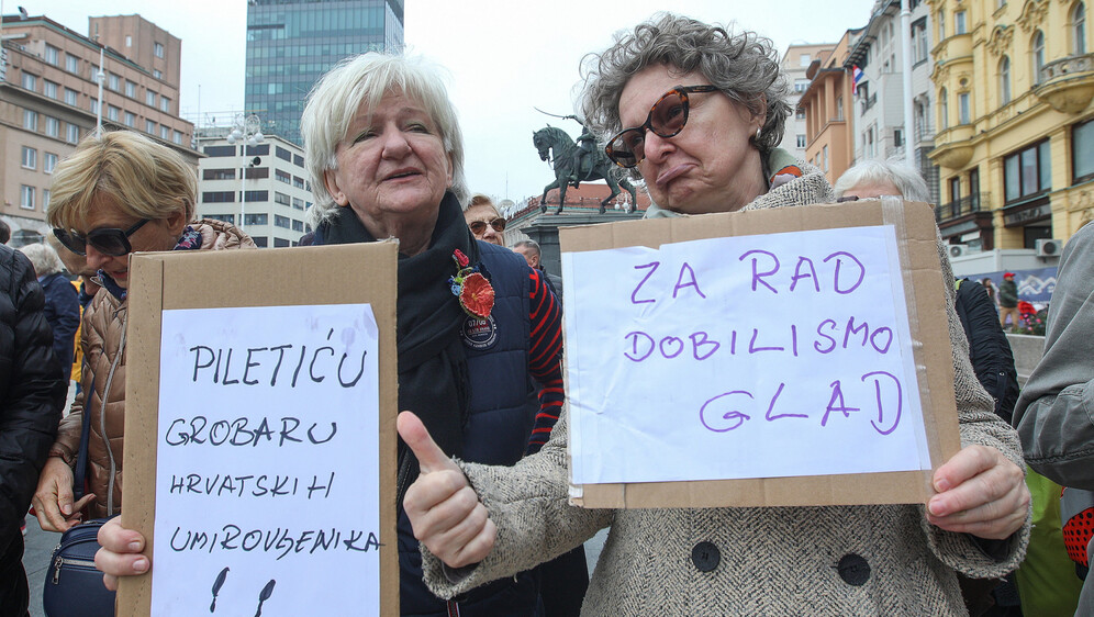 Prosvjed umirovljenika u Zagrebu - 6