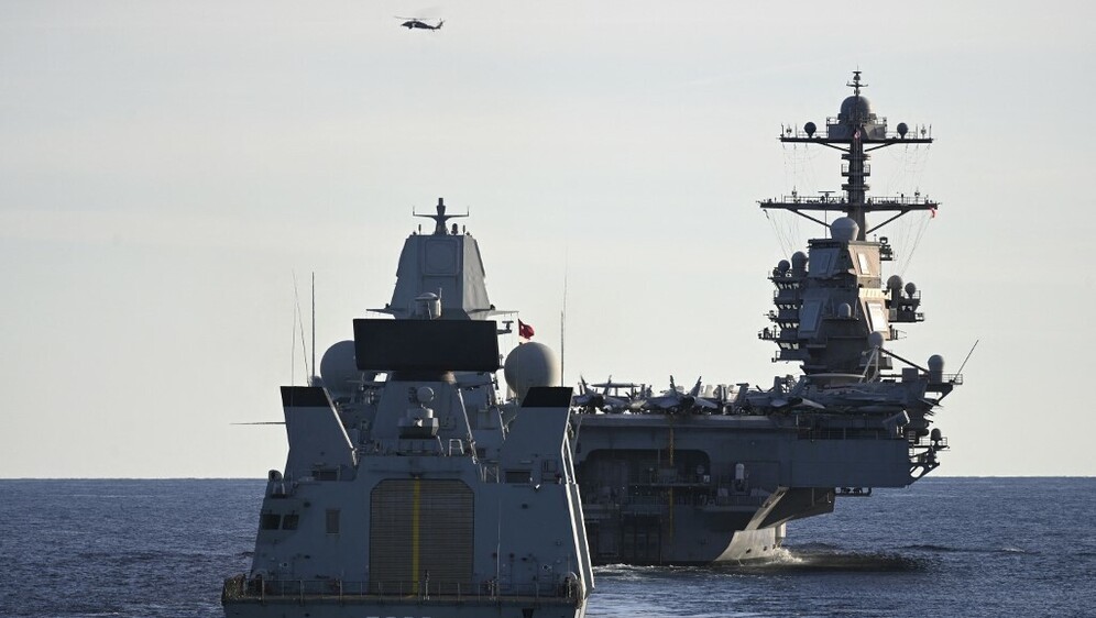 USS Gerald Ford i danski HDMS Niels Juel