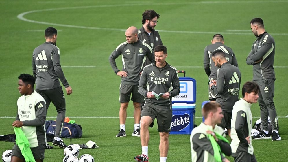 Xabi Alonso na treningu Real Madrida