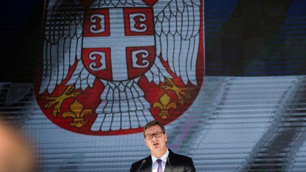 Govor Aleksandra Vučića na Kosovu (Foto: AFP)