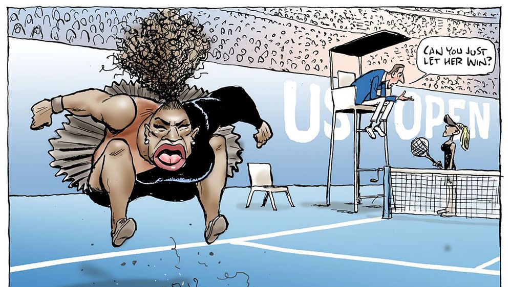 Karikatura Serene Williams (Foto: Mark Knight / Herald Sun / AFP)