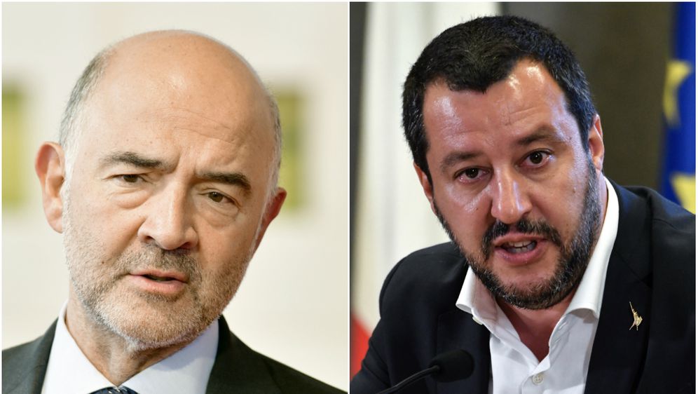 Pierre Moscovici i Matteo Salvini (Foto: Arhiva/AFP)