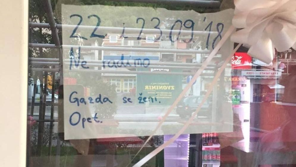 Obavijest (Foto: Facebook/Dnevna doza prosječnog Dalmatinca)