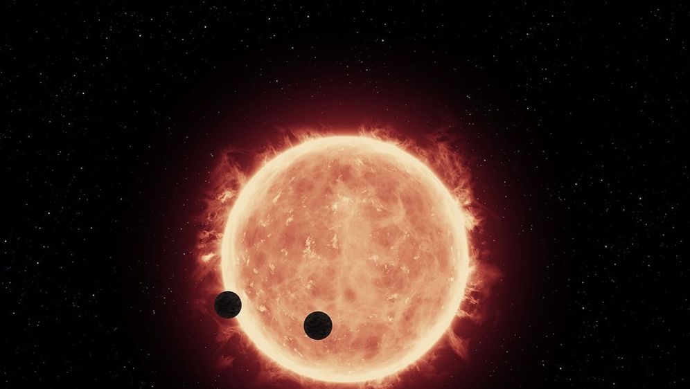 Egzoplaneti oko crvenog patuljka, ilustracija