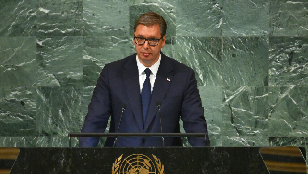 Srpski premijer Aleksandar Vučić u UN-u