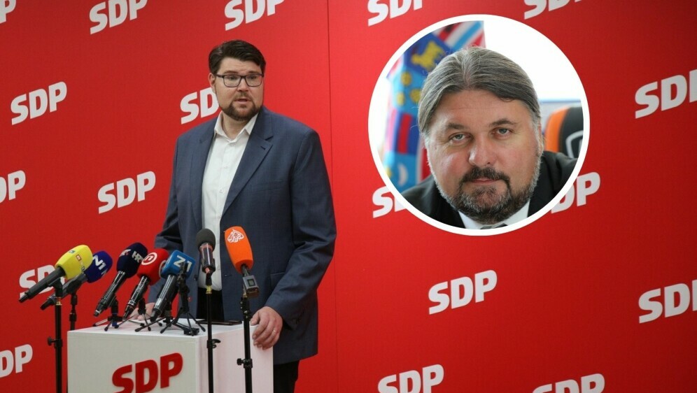 Predsjednik SDP-a Peđa Grbin i Mladen Kešer