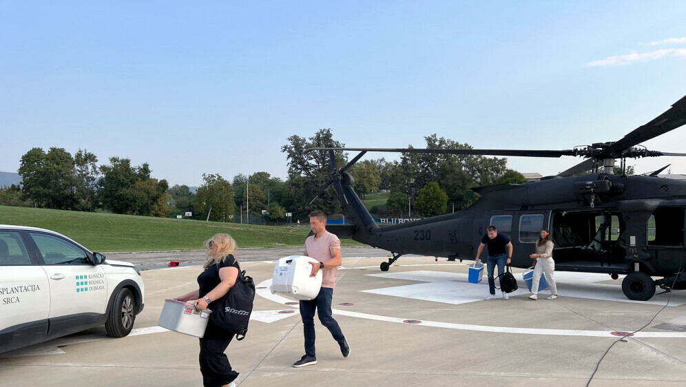 Helikopterom Black Hawk prevezeno srce za transplantaciju iz Zadra u Zagreb