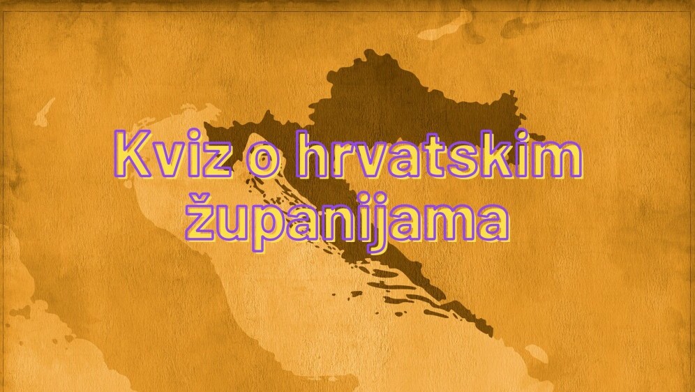 Mapa Hrvatske i natpis kviza