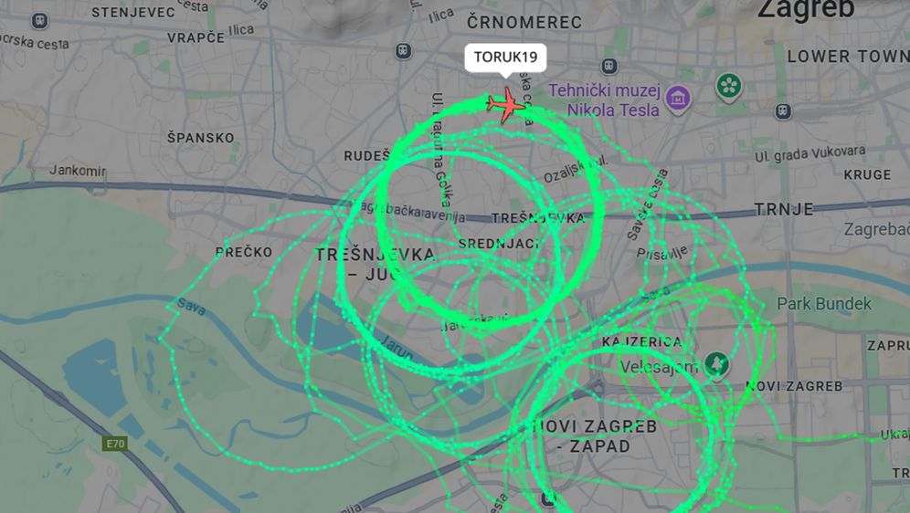 Let Baryaktara iznad Zagreba