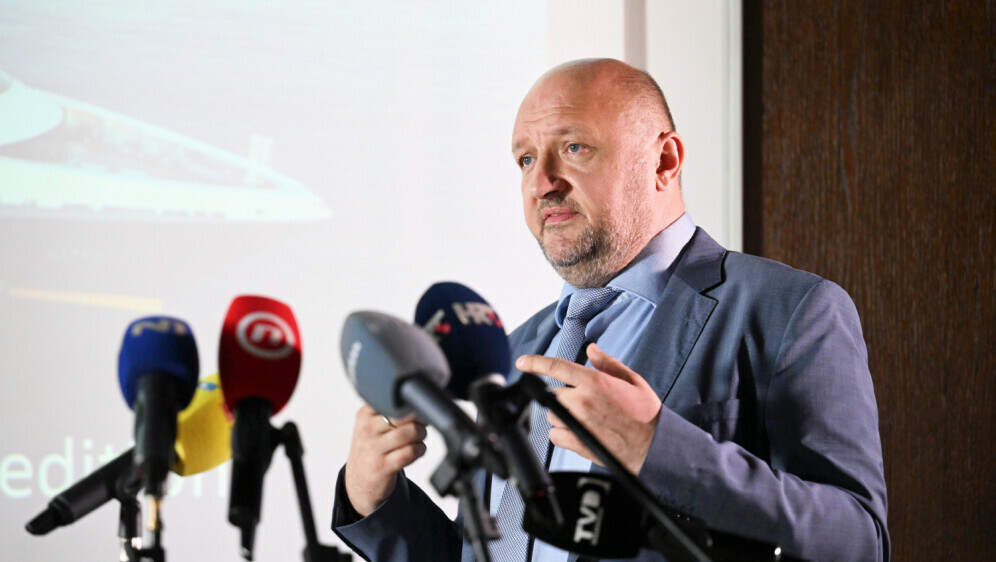 Tomislav Debeljak na konferenciji za medije