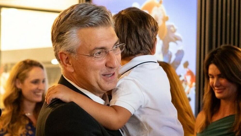 Andrej Plenković sa sinom
