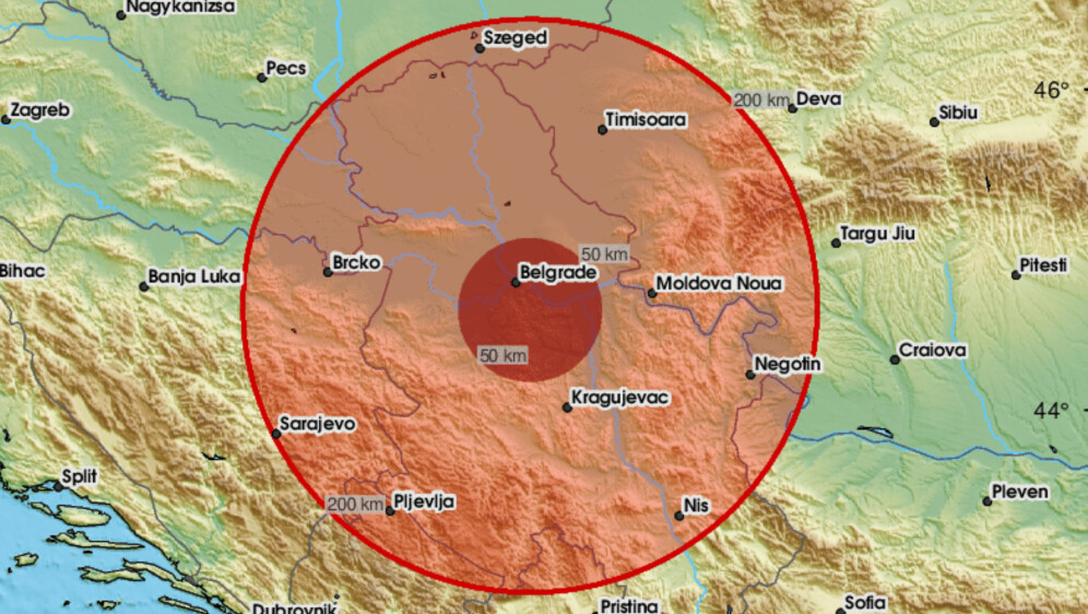 Potres pogodio Srbiju