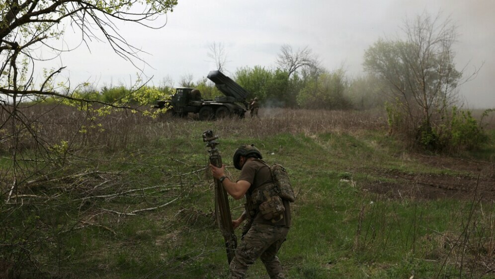 Ukrajinski vojnik u okolici Kupjanska