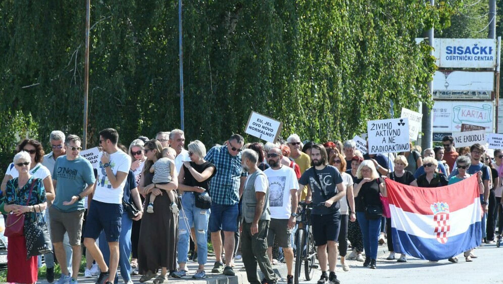 Prosvjed u Sisku protiv troske