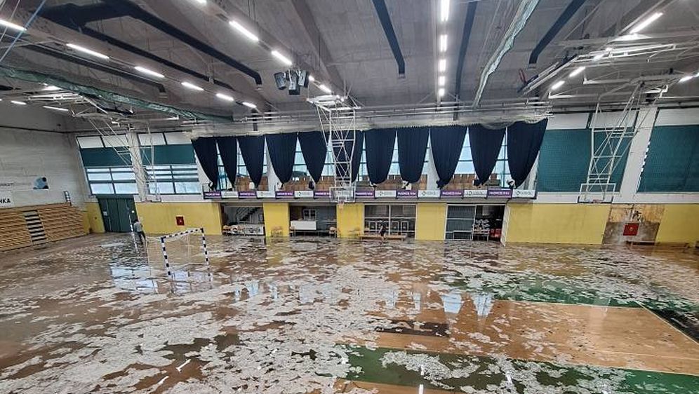 Poplavljena dvorana KK Krke