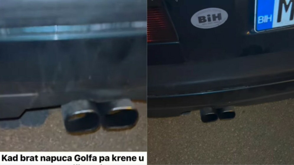 Auspuh modificiranog Golfa