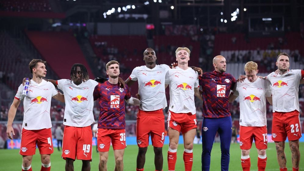 Igrači Leipziga slave pobjedu