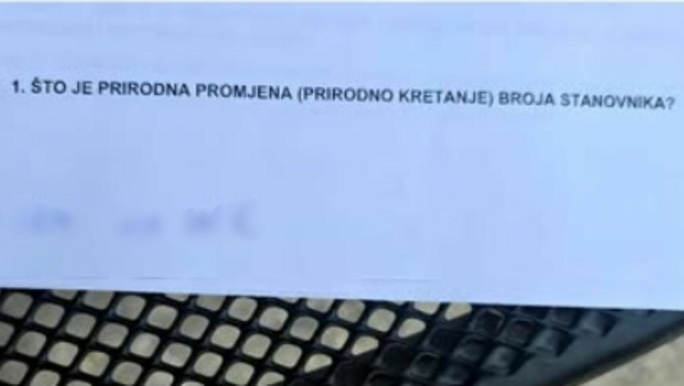 Odgovor učenika na pitanje