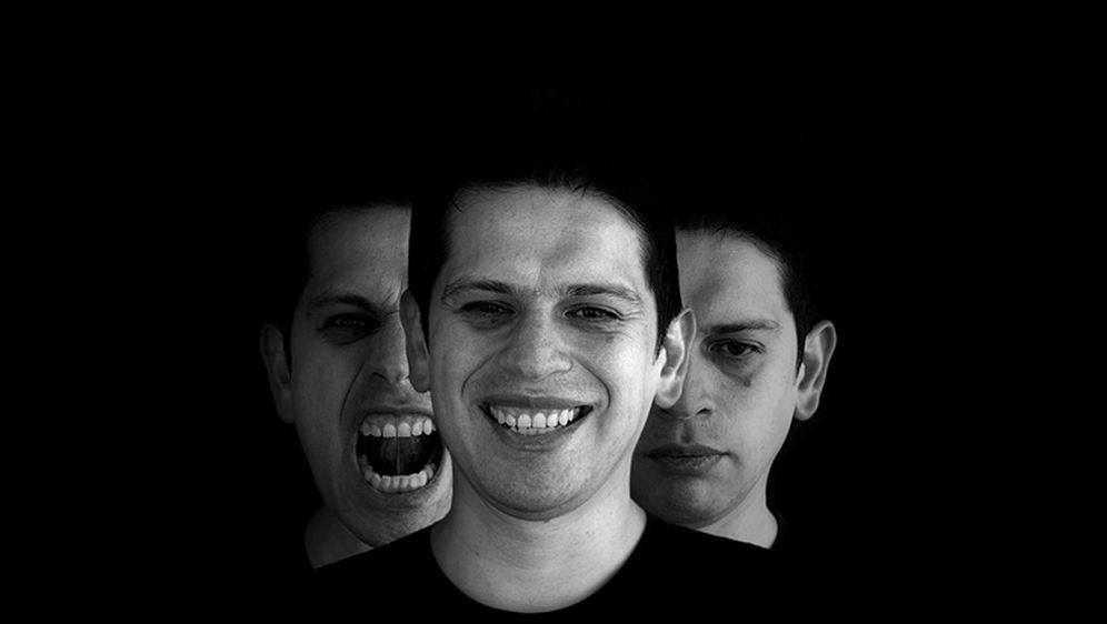 Muškarac u različitim emocionalnim stanjima, ilustracija