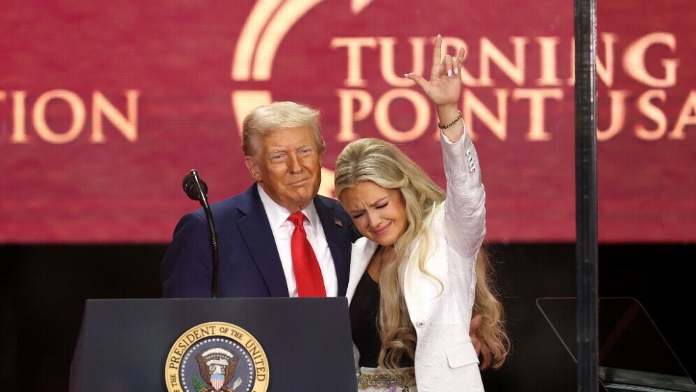 Erika Kirk na komemoraciji za supruga Charlieja Kirka - 1