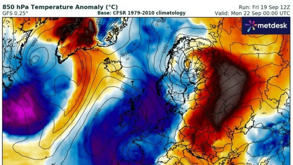 Grafički prikaz kretanja zračnih struja